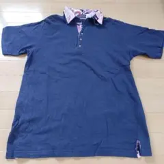 NAVY コットン100% ポロシャツ Lサイズ
