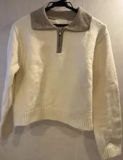 ニット　ハーフジップ　韓国