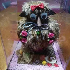手作り置物フクロウ