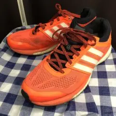 アディダス 27cm adidas boost ランニングシューズ オレンジ