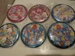 サンリオ　キラキラBIG缶バッジ　６個セット