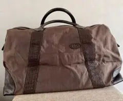 レア新品　IBIZAブラウン ボストンバッグ ショルダー　ナイロン・レザー 軽量