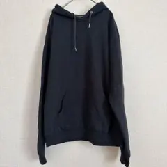 FRUIT OF THE LOOM 黒 フード付きパーカー【M】 無地 古着