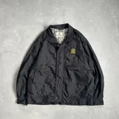 90s OLD ナイロン ドリズラージャケット スウィングトップ 古着 黒 短丈