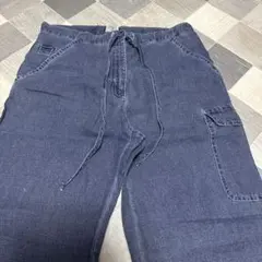 未着用！Armani Jeans ダークブルーカジュアルリネンパンツ38