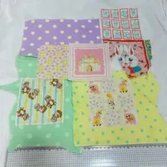 キャンディパーティー　ゆめかわいいパステルガーゼ生地　フェルトワッペンセット