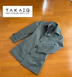TAKAQ グレー ステンカラーコート 春・秋のサムネイル