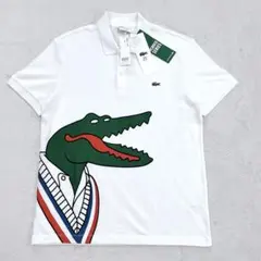 未使用限定品✨ラコステ ジャンミシェル ティキシエ ポロシャツ デカワニ 白 L 美品 ラコステ × ジャンミシェルティキシエ ポロシャツ ホワイト