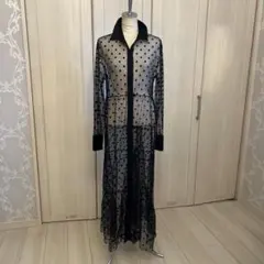 ZARA ドット柄 シアー 원피스 L