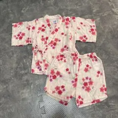 ミキハウス 花柄甚平 90cm