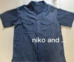 ニコアンド niko and デニム シャツ 半袖 ビッグシルエット Mのサムネイル