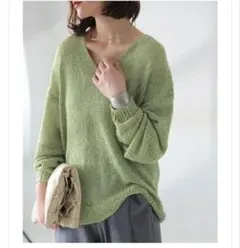 新品アンティカ　Vネックスラブニット　日よけ・冷房対策にも(*^_^*)のサムネイル