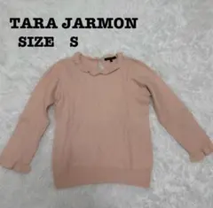 TARA JARMON フリルネック ニットプルオーバー S ピンク系[166]のサムネイル
