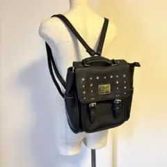 スタッズバックパック ブラック Y2K ロック パンク スタッズ ハトメ 