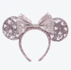 ディズニー　ミニー　カチューシャ　スパンコール　ピンク　ハート