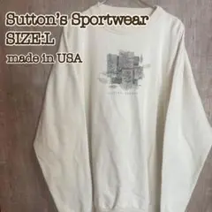 古着 Sutton’s Sportwear スウェット アイボリー L USA製