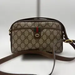 GUCCI オールドグッチ GGスプリーム ショルダーバッグ シェリーライン 茶のサムネイル