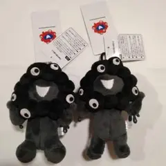 □立ちポーズ座りポーズ黒ミャクミャクぬいぐるみキーホルダー2体セット大阪関西万博