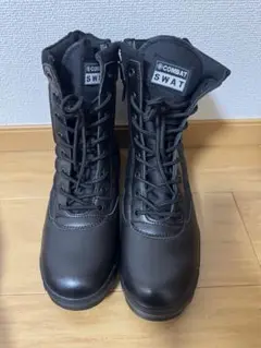 コスプレ☆SWAT☆ブラックミリタリーブーツ