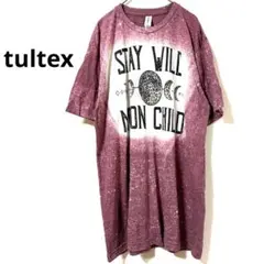 タルテックス タイダイ Ｔシャツ クルーネック 半袖 L 赤紫 綿ポリカジュアルのサムネイル