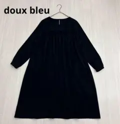 ☆ doux bleu フリル チュニック ワンピース ブラック free