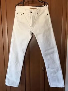 ユニクロ 白デニム　レギュラーフィットストレート 30インチ メンズ