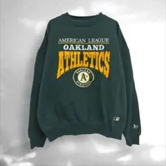 MLB アスレチックス プルオーバーオーバーサイズトレーナースウェットS（A1