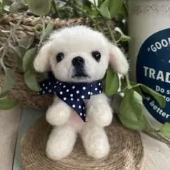 羊毛フェルト犬　ペキニーズ