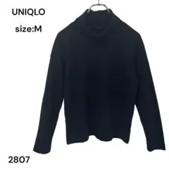 UNIQLO ユニクロ　ニット　ハイネック　トップス　シャツ　黒　Ｍ　長袖