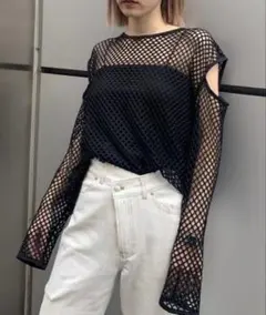 ALAND メッシュトップス　ブラック　黒　ダンス　衣装