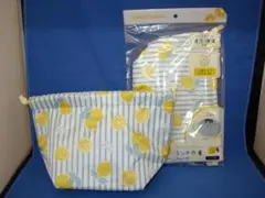 「様」専用ページ　 お弁当用アルミ巾着　水色/スープジャーケース　水色