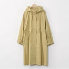 coen 撥水ロングモッズコート ベージュ スプリングコート