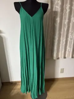 ZARA キャミワンピース グリーン