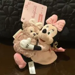 香港ディズニー　ミニー　シェリーメイ　ぬいぐるみキーチェーン