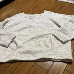 クルーネック長袖トレーナー XL ホワイト系