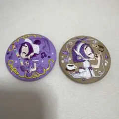 おジャ魔女どれみ 刺繍缶バッジ 瀬川おんぷ 2個セット