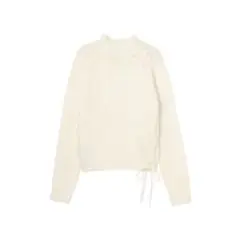 EGOIST サイドスピンドルニットトップ ホワイト