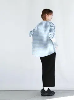 値下美品 セレクトモカ select moca ボーダーカットソー　リブデザインのサムネイル
