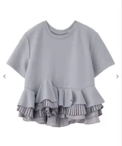 COCO DEAL ペプラム半袖Tシャツ ブルーグレー サイズ2のサムネイル