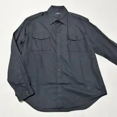 COMME CA ISM メンズ　ブラック長袖シャツ M コットン　コムサイズム