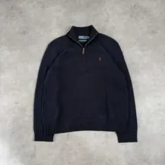 ✨週末限定セール✨ POLO RALPH LAUREN 紺 ハーフジップニットM
