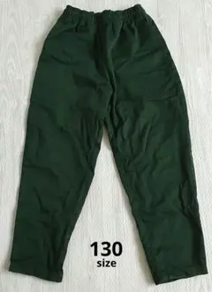 GU　シェフパンツ　キッズ　ダークグリーン　130