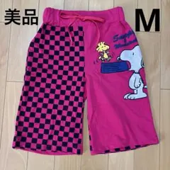SNOOPY スヌーピー　ハーフパンツ　ピンク　千鳥格子　Mサイズのサムネイル