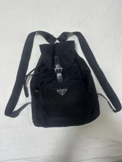 PRADA プラダ ナイロンリュック レザー 巾着型三角ロゴ