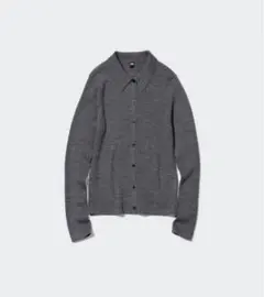 ユニクロ　エクストラファインメリノリブポロカーディガン