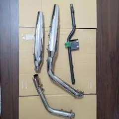 ハーレーダビッドソン エボ ソフテイル ワンオフ？2in1マフラー EVO