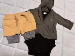 未使用　babyGap フード付きカーディガンとショートパンツセット