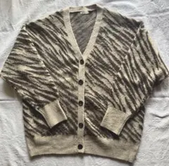 apres jour mignon ジャガード カーディガン ゼブラ柄