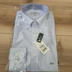 D'URBAN 水色ストライプ ワイシャツ 38-80