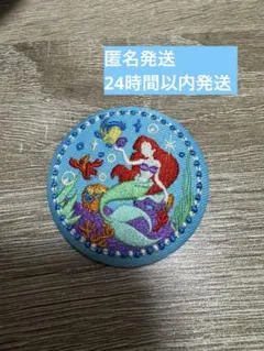 アリエル ディズニー刺繍缶バッチ
